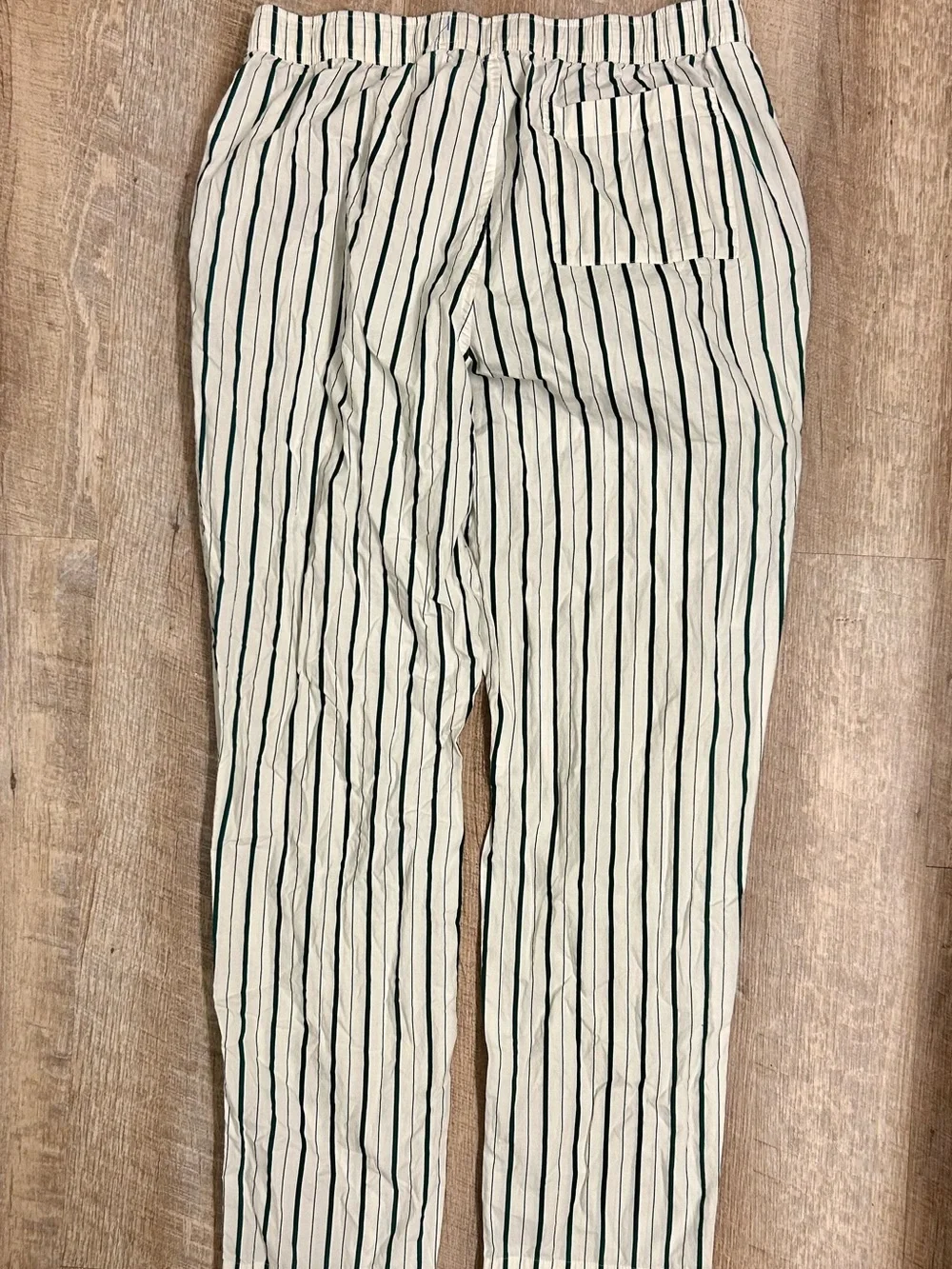J.Crew Men's White Stripe Drawstring Pants